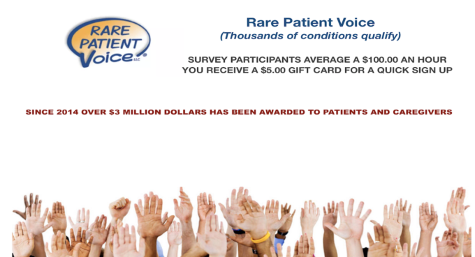 PAID SURVEY RARE PATIENT VOICE